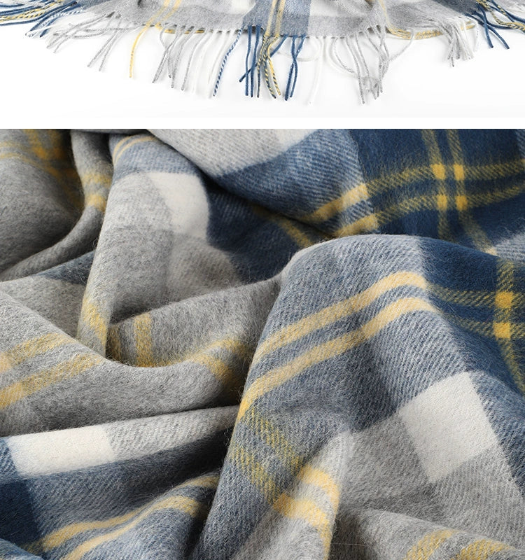 Wool Plaid Throw