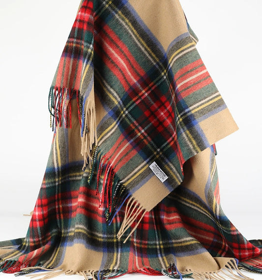 Wool Plaid Throw